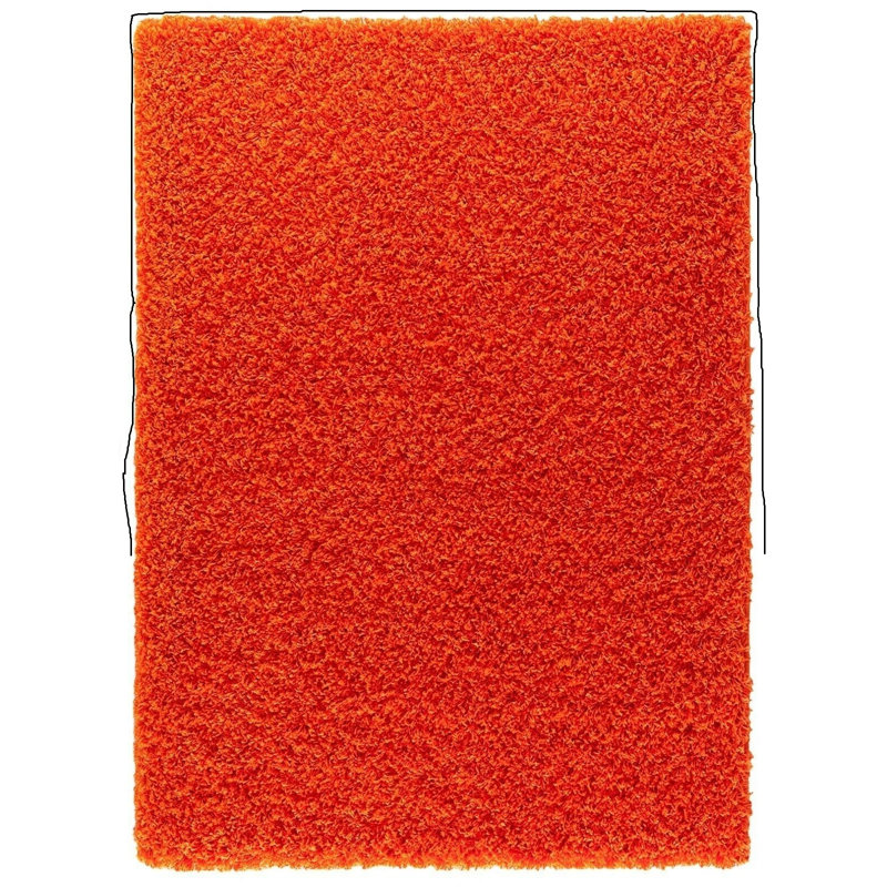 Solid Colour Shag Area Rug, Rectangle 80 x 150 cm