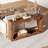 63" Farmhouse Scalloped Console Table, Narrow Sofa Table with Storage for Entryway & Living Room-736273483