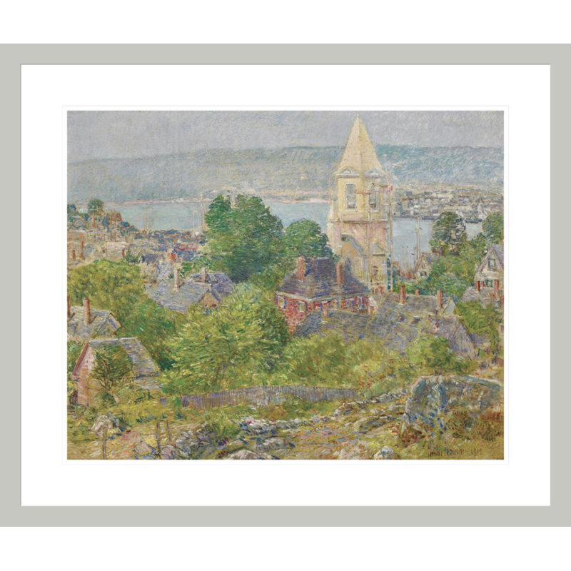 «Gloucester» par Childe Hassam - impression giclée encadrée, 23,5 po H x 27,76 po L