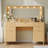 Fluted Makeup Vanity Desk With Large 39.3" Mirror And Lights-1398954656