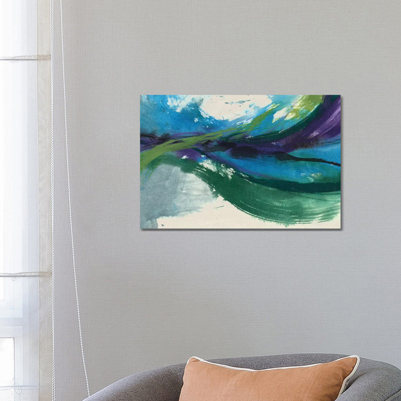 Undulating Citron II by Jennifer Goldberger - Wrapped Canvas Print, 66.04 cm H x 45.72 cm W x 1.91 cm D