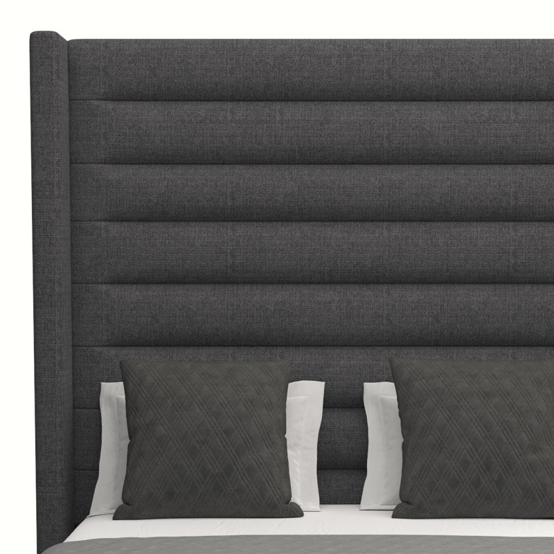 Esparto Upholstered Standard Bed, Charcoal Revolution®, King (High)
