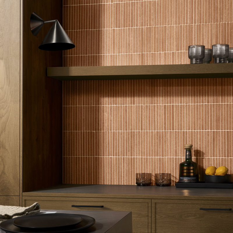  Terra Cortona Mini Brick Matte Terracotta Mosaic Floor And Wall Tile
