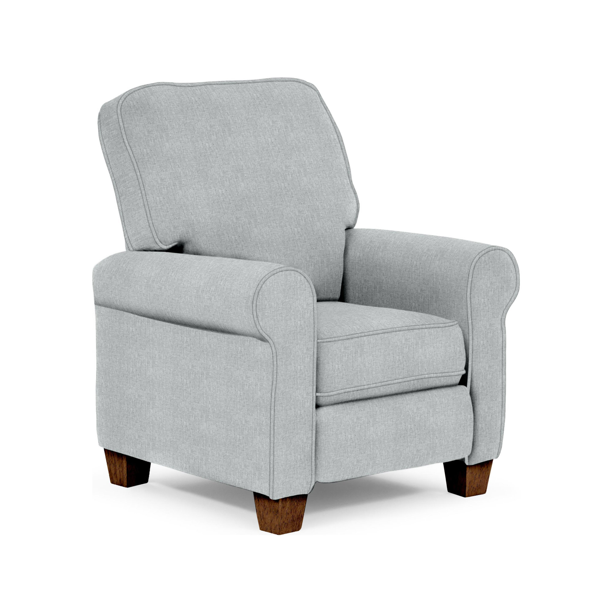 Recliner, Dove Grey Performance, Dark Walnut