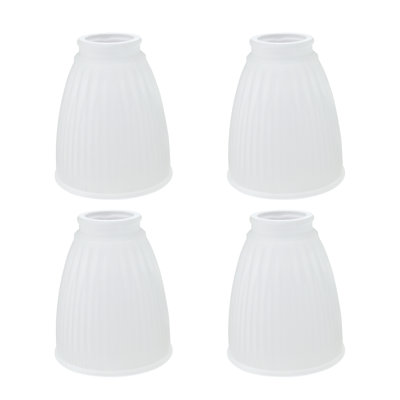 Abat-jour de ventilateur de plafond en verre H 4,62 po x l 4,25 po (Uno) en blanc