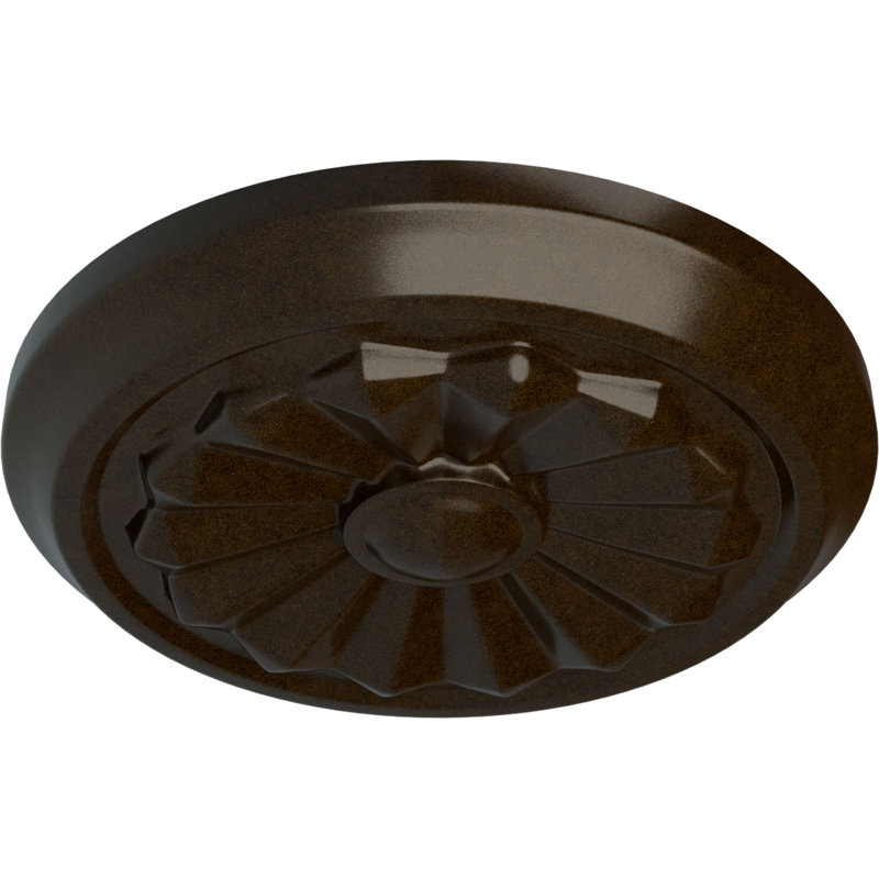 Médaillon de plafond Endurathane Olivia, 7 7/8 po x P 1 1/8 po (convient aux auvents jusqu'à 3 1/2 po), Bronze