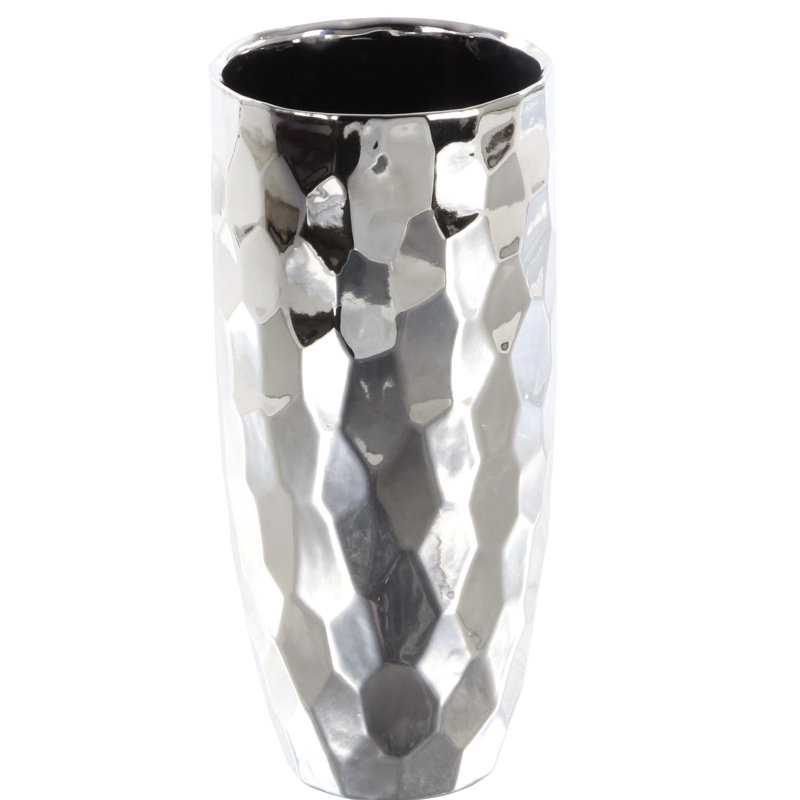 Ensemble de vases de table en grès, H 10 po x l 4 po x P 4 po, Argent