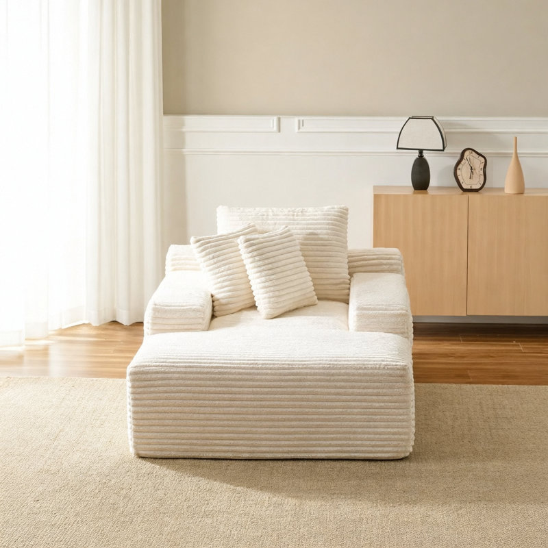 Méridienne surdimensionnée surdimensionnée Cozy Cloud Couch, Blanc