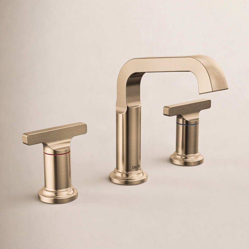 Tetra 3-Hole Widespread Bathroom Faucet, 2-Handle Bathroom Sink Faucet with Drain Assembly, Lumicoat Bronze