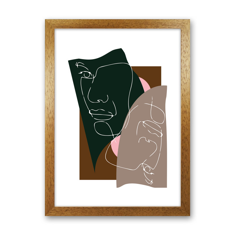 Modern Art III - Print, 84.01cm H x 59.4cm W x 3cm D, Oak Framed