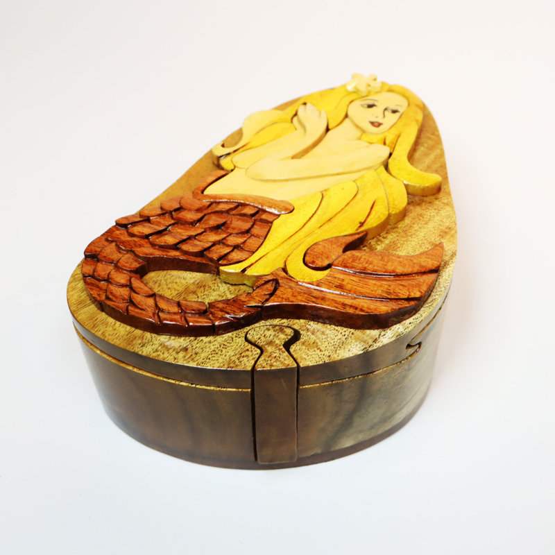 Boîte à casse-tête en bois Manars Intarsia