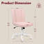 Chaise de bureau de meuble-lavabo avec dossier-1570857737