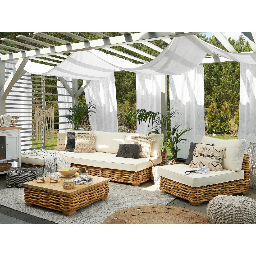 4-Sitzer Lounge-Set Ariella aus Rattan