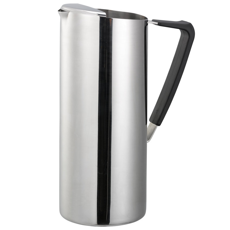 Slim Stainless Steel Double Wall Pitcher with Ice Guard