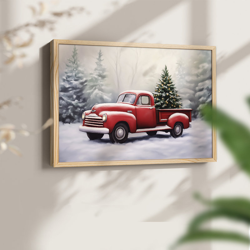 «Chirstmas Art» - cmxxxvi - impression encadrée - réversible, H 16 po x l 20 po, Naturel