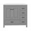 Meuble-lavabo 36 po avec lavabo, meuble-lavabo 36 po avec rangement spacieux, armoire moderne en bois massif avec portes à fermeture douce, 5 tiroirs-1824873975