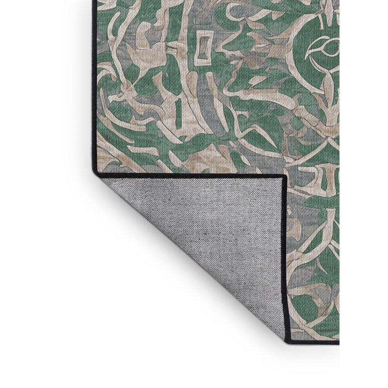 Tapis gris lavable à la machine GSIX03693, Rectangle de 5 pi x 8 pi