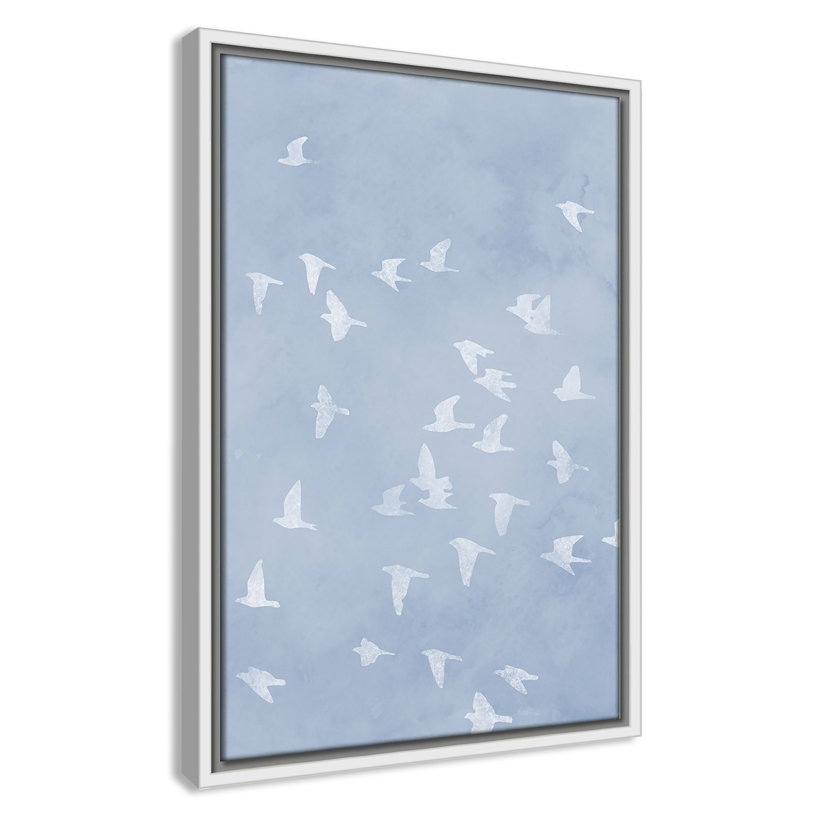 Flying Friends Print by Marcus Prime, 13.5'' W x 19.5'' H, White Floater