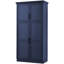Spacious Pantry Cabinet With Adjustable Shelves, Mdf Blue Design For Kitchen