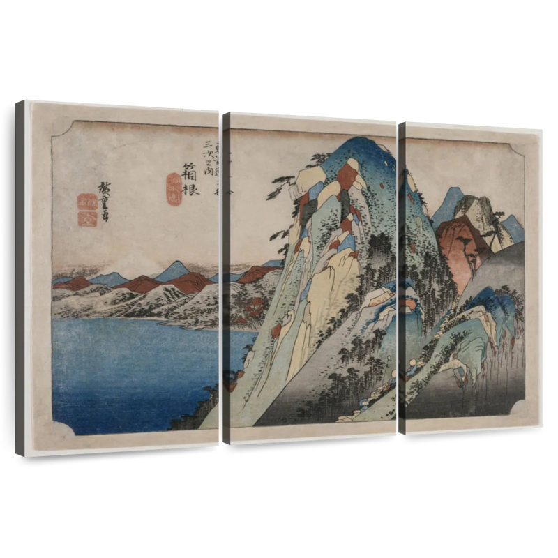 Alvord Hakone, la vue du lac Ashinoko, H 36 po x l 57 po