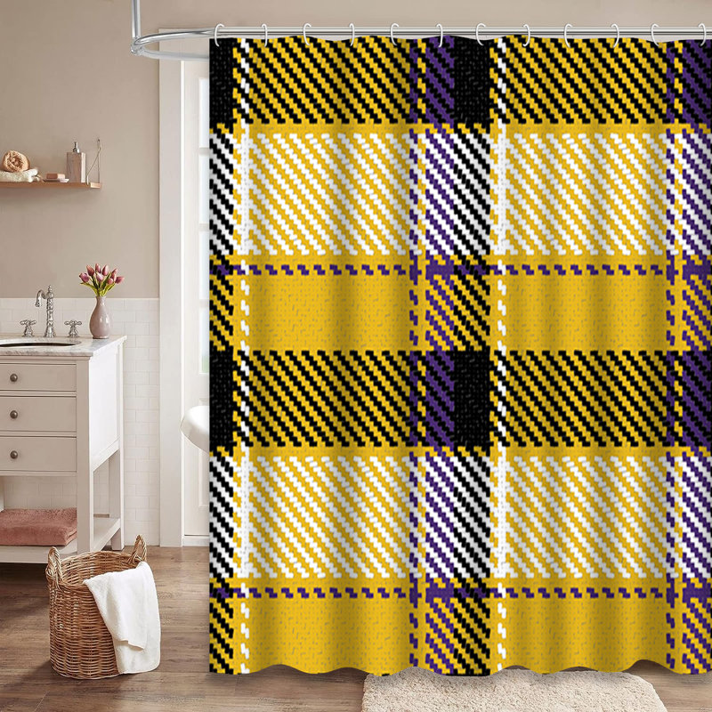 Rideau de douche avec 12 crochets Lumberjack, L 72 po x l 72 po