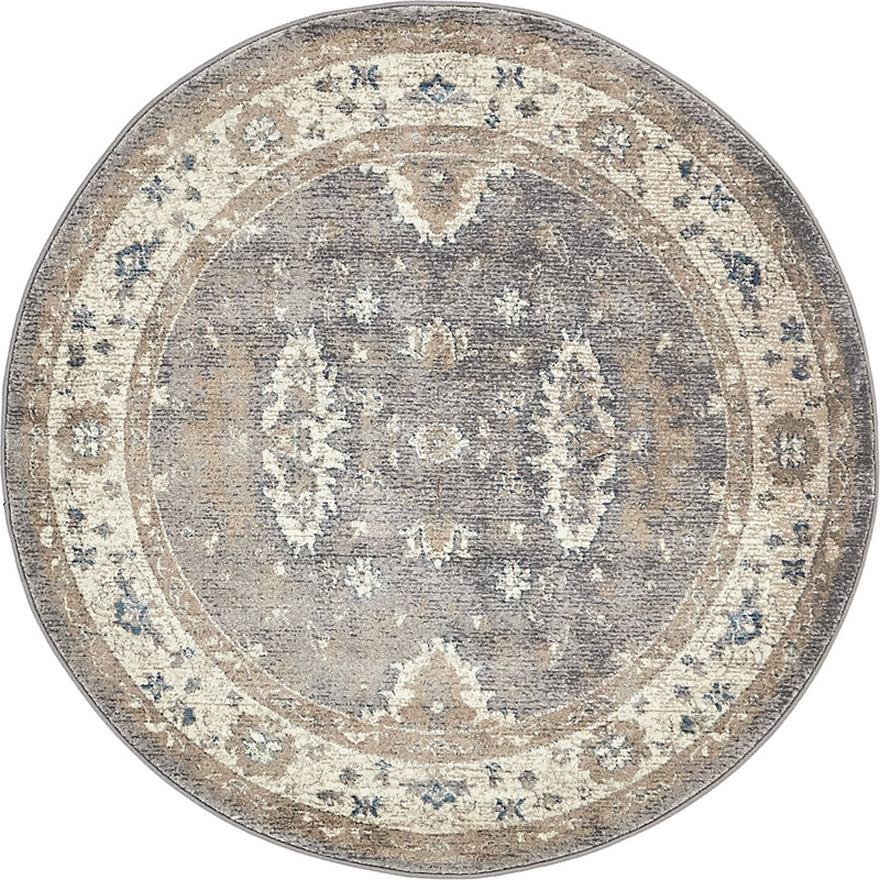 Passyunk Oriental Indoor Rug, Round 6'1"