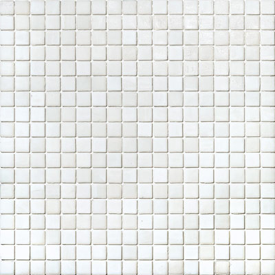 Snow 5/8" x 5/8" Glass Mosaic