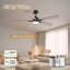 Ventilateur de plafond moderne à 5 pales avec lumières, télécommande et contrôle Alexa, moteur à courant continu silencieux, à intensité variable, intérieur extérieur-1393436457-1393436462
