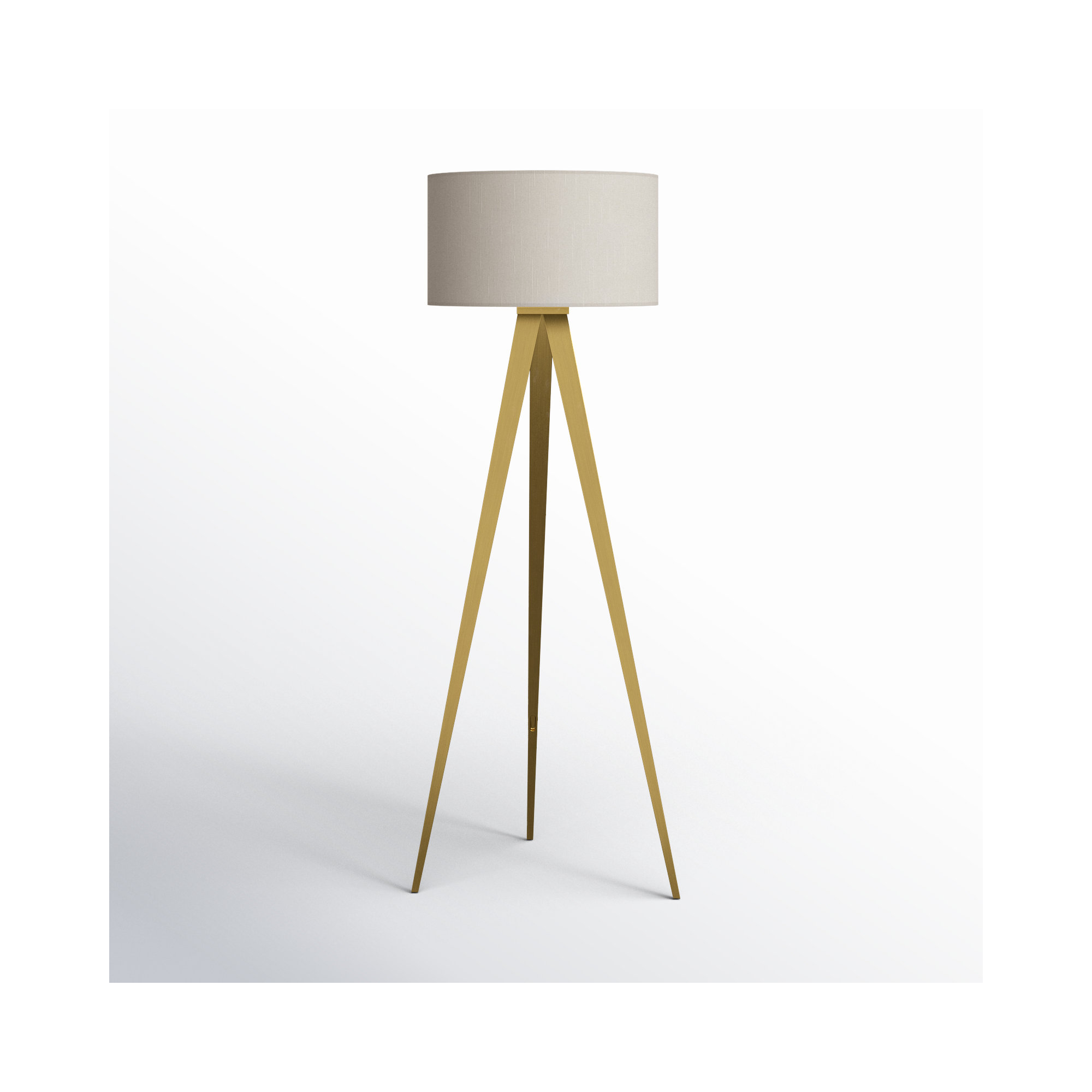 Cas 61.5'' Smart Enabled Floor Lamp, Antique Brass, Beige