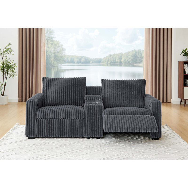 Causeuse Rycusal, Gris foncé
