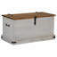 Coffre de rangement Vidaxl, bois de pin massif, coffre de rangement moyen-113269401-113269404