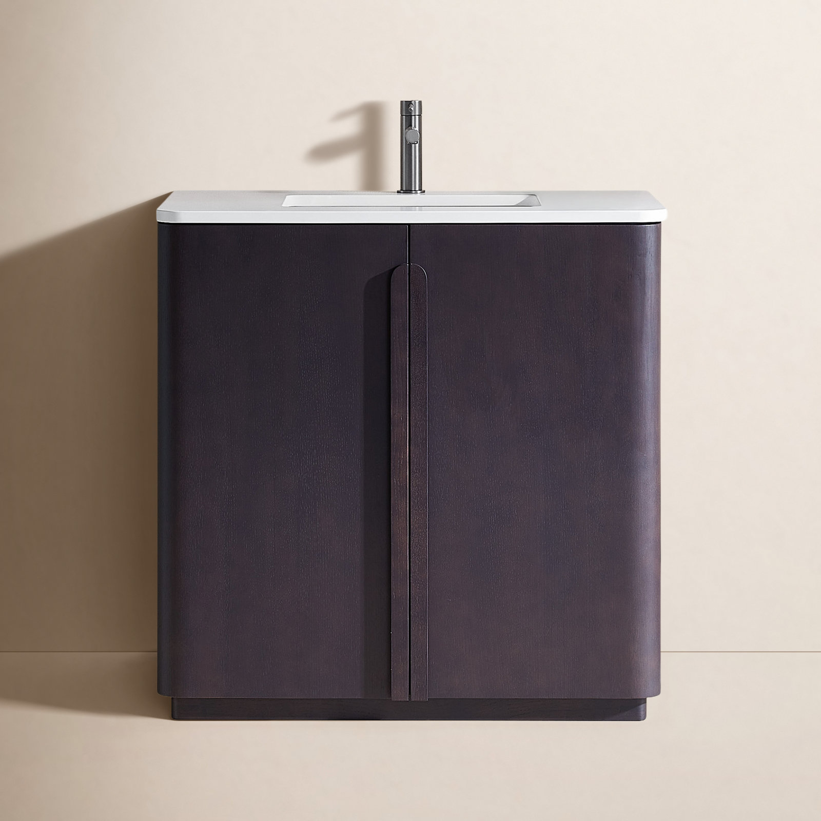 Greely 36" Oak Single Bathroom Vanity, Espresso Oak