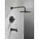 Modern Raincan Round Single-Function Tub and Shower Faucet Set, Valve Trim Kit, Rainfall Shower Head