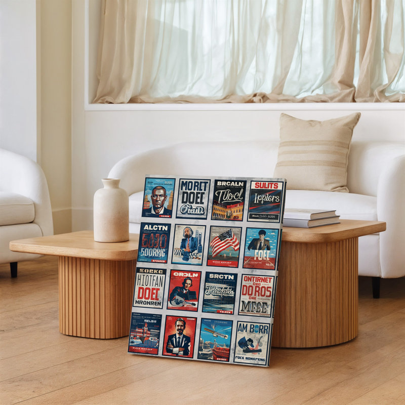 Toile, un collage éclatant d'affiches de films classiques et modernes disposées en grille au format grille présentant une variété de films sur toile emblématiques