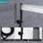 Wall Mounted Shower , Matt Black. 10" Rain Head & Handheld. Balancing Valve. Adjustable Holder. 360° Joint. . 1.8 Gpm Flow Rate. Dual Head. Compatible With American Plumbing