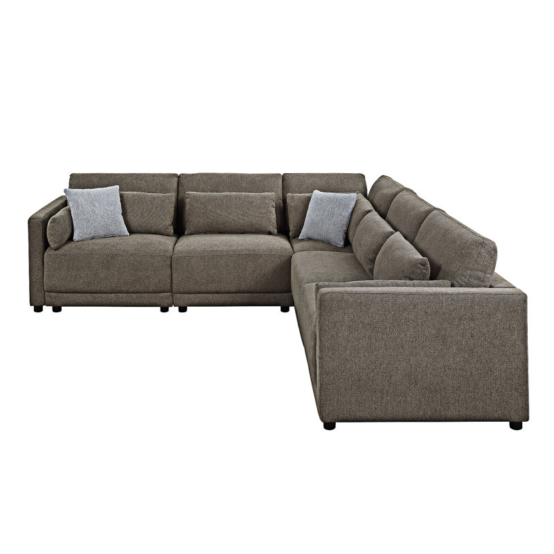 Modular Sectional Sofa With Toss Pillows