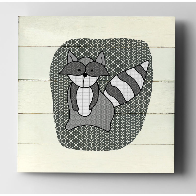 Kopf «Woodland Creatures Raccoon», art, H 32 po x l 32 po x P 1,5 po, Toile tendue