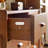 47.24" Brown Rectangular Solid Wood Accent Chest