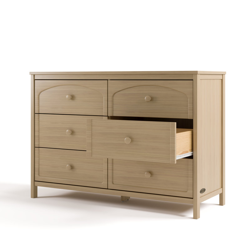 Commode double 6 tiroirs Olivia, Bois flotté