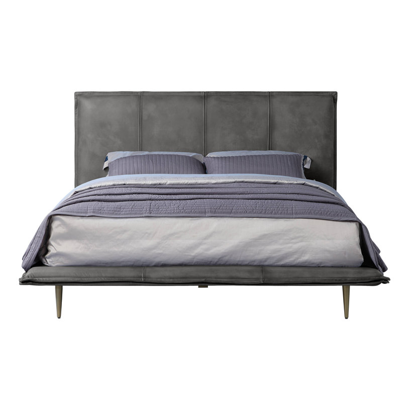 Lit plateforme Givens, Très grand, gris