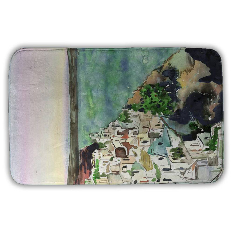 Landscape of crete Bath Mat with Non-Slip Backing - Quick Dry Memory Foam Bathroom Rug - Absorbent - Modern Plush Spa-Style - Machine Washable