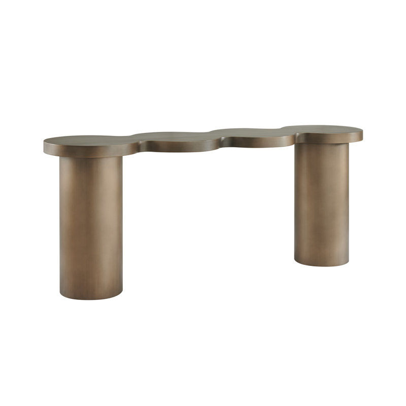Risabh 71'' Modern Irregular Nuage Console Table with Sculptural Free Form Design – Architectural Statement Table