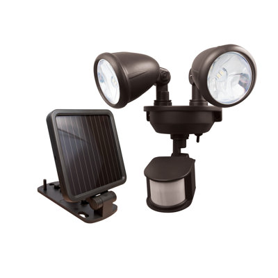 Solar Dual Head Security 4-Light LED SpotLight