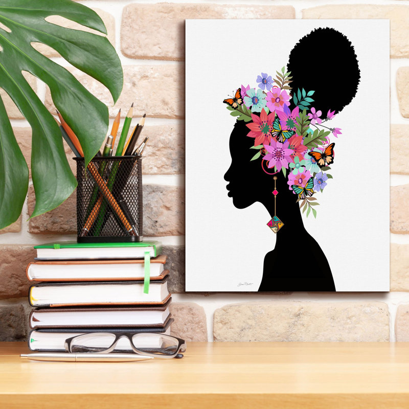 «Oh Happy Day H» par Jean Plout, art mural sur toile, H 16 po x l 12 po x P 0,75 po