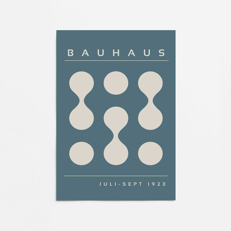 Impression de tempête Bauhaus Flow II bleu, Ne s’applique pas, H 24 po x l 18 po x P 0,1 po, Impression sans cadre
