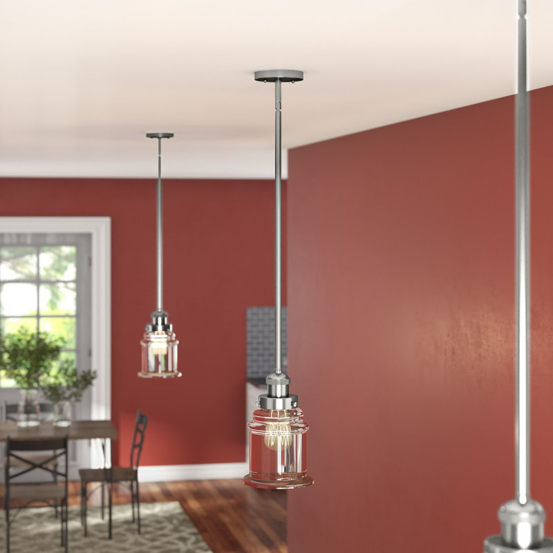 Galaviz 1 - Light Single Pendant, Clear, Black Antique Brass, No Bulb Included