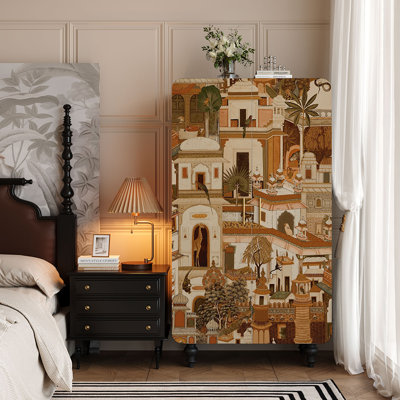 New Chinese-style retro wardrobe