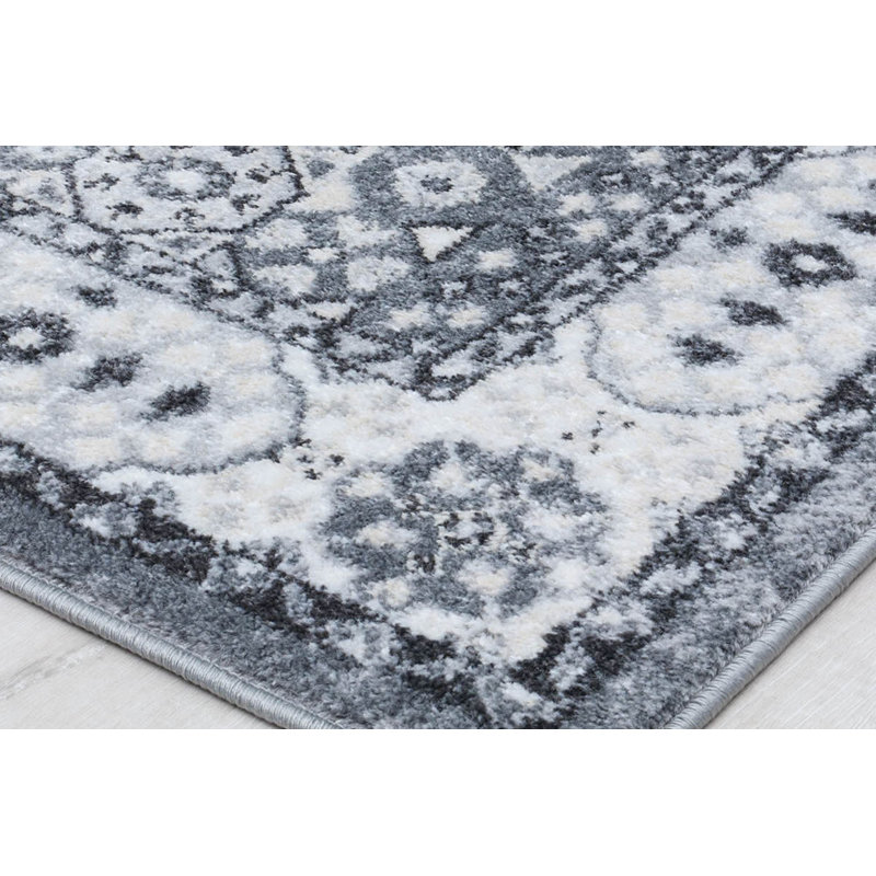 Tapis argenté Hailey, Rectangle 8 pi x 10 pi
