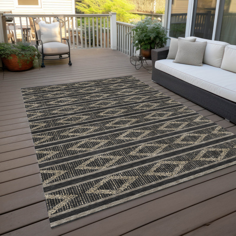  Machine Washable Indoor/Outdoor Chayden ACN1029 Purple Rug, Rectangle 9' x 12'