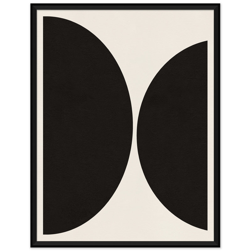 Graphic Shapes In Black And Cream 1 Print